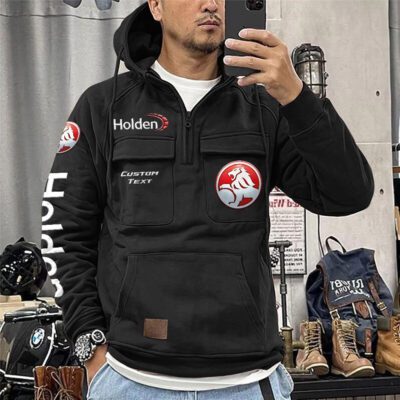 Holden Vintage Quarter Zip Hoodie Retro Hoodie LQZ1373 1