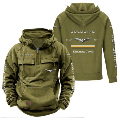Honda Gold Wing Vintage Quarter Zip Hoodie Retro Hoodie LQZ1111 3