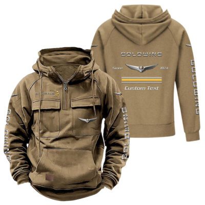 Honda Gold Wing Vintage Quarter Zip Hoodie Retro Hoodie LQZ1111 4