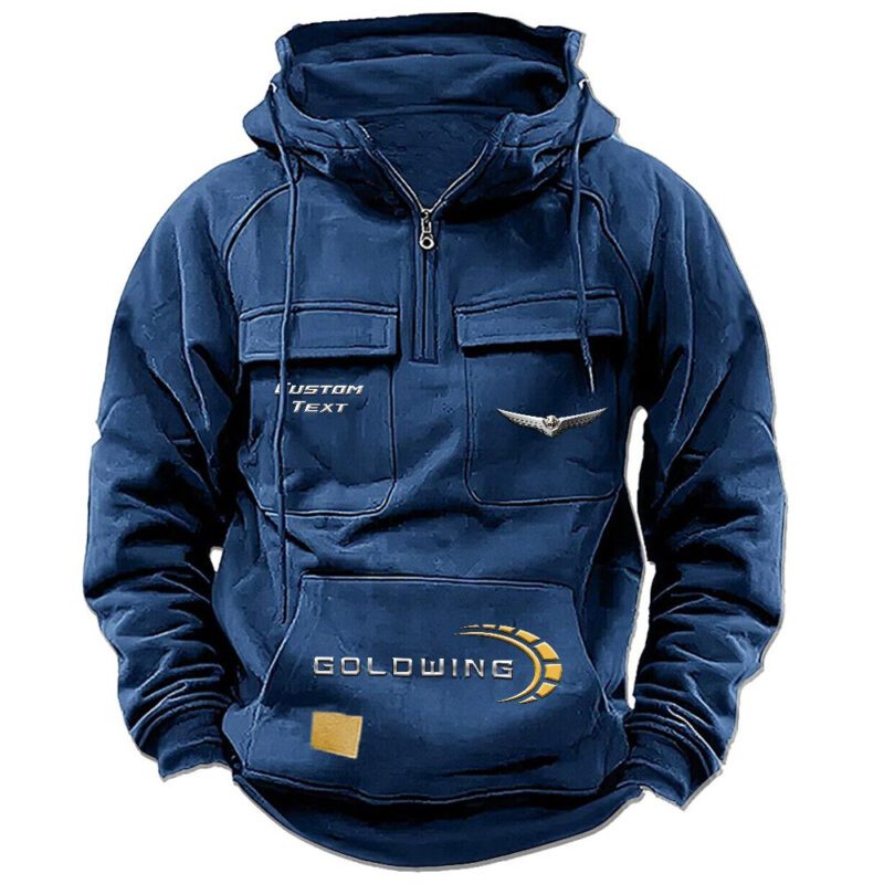 Honda Gold Wing Vintage Quarter Zip Hoodie Retro Hoodie LQZ1490 2