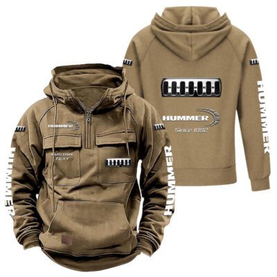 Hummer Vintage Quarter Zip Hoodie Retro Hoodie LQZ1435 4 Hummer Vintage Quarter Zip Hoodie Retro Hoodie LQZ1435 4