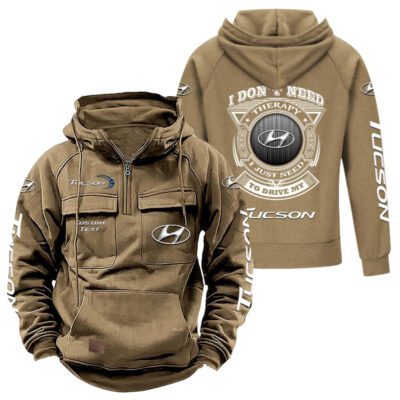 Hyundai Tucson Vintage Quarter Zip Hoodie Retro Hoodie LQZ1224 4