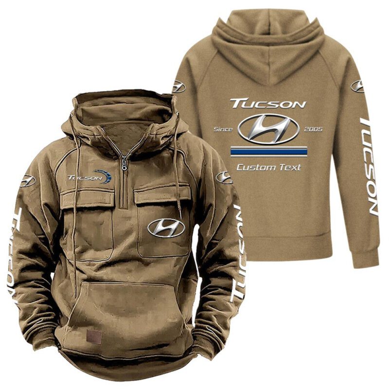 Hyundai tucson Vintage Quarter Zip Hoodie Retro Hoodie LQZ1074 4