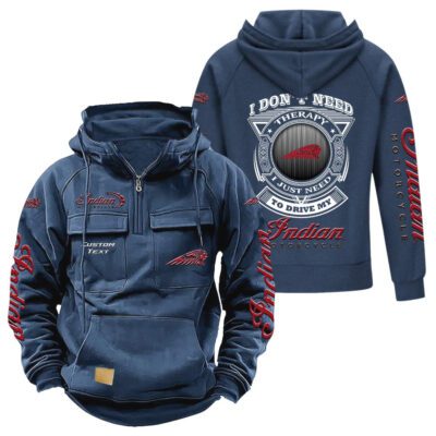 Indian Vintage Quarter Zip Hoodie Retro Hoodie LQZ1180 2 Indian Vintage Quarter Zip Hoodie Retro Hoodie LQZ1180 2