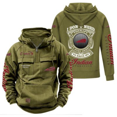 Indian Vintage Quarter Zip Hoodie Retro Hoodie LQZ1180 3 Indian Vintage Quarter Zip Hoodie Retro Hoodie LQZ1180 3