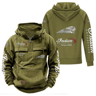 Indian Vintage Quarter Zip Hoodie Retro Hoodie LQZ1327 3 Indian Vintage Quarter Zip Hoodie Retro Hoodie LQZ1327 3