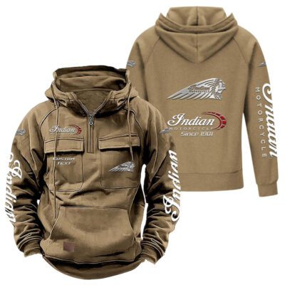 Indian Vintage Quarter Zip Hoodie Retro Hoodie LQZ1327 4 Indian Vintage Quarter Zip Hoodie Retro Hoodie LQZ1327 4