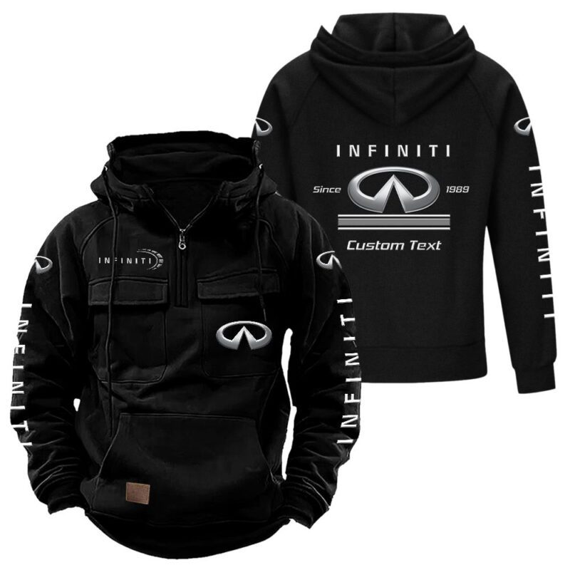 Infiniti Vintage Quarter Zip Hoodie Retro Hoodie LQZ1114