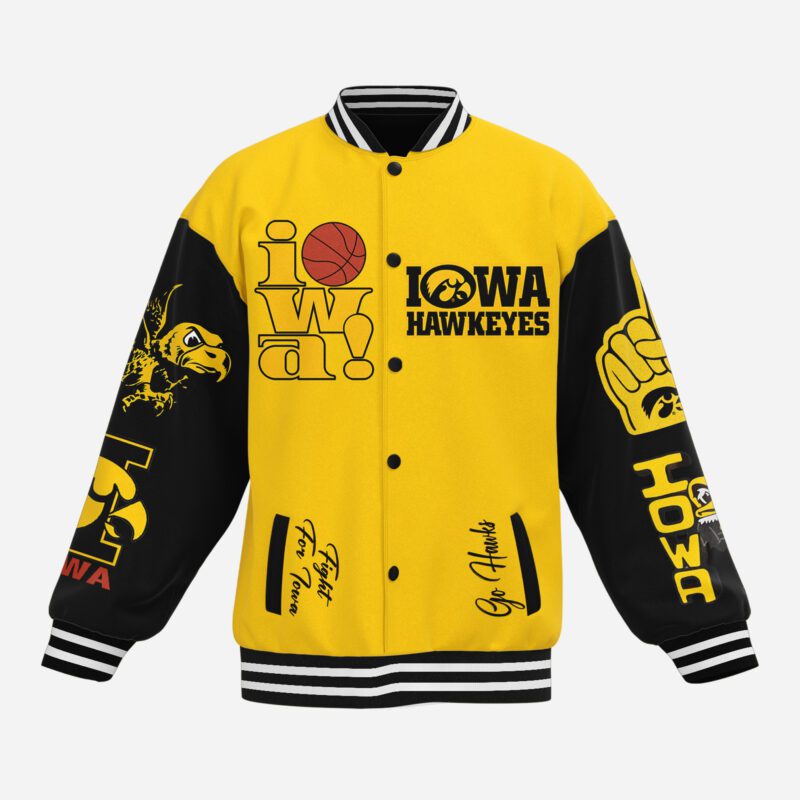 Iowa Hawkeyes NCAA Baseball Jacket For Fan CFB1887 1