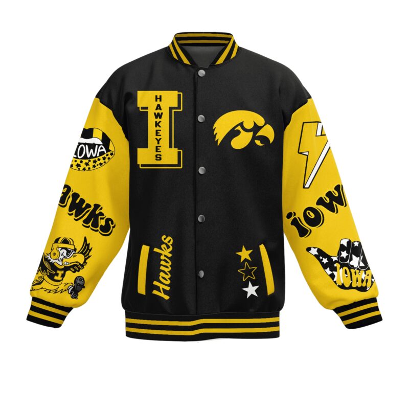 Iowa Hawkeyes NCAA Baseball Jacket For Fan CFB1888 1