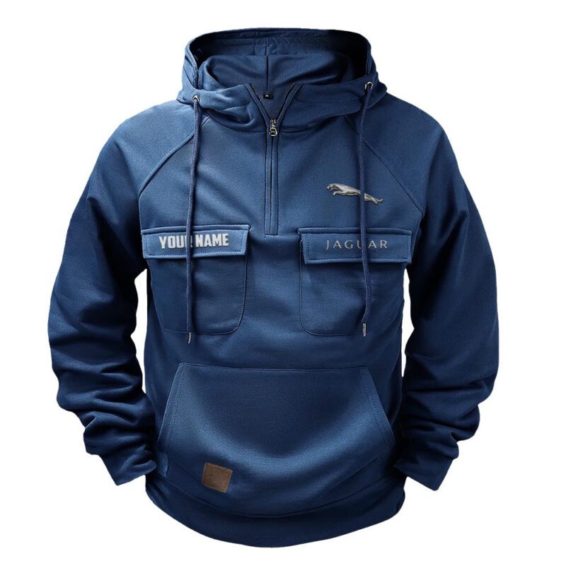 Jaguar Vintage Quarter Zip Hoodie Retro Hoodie LQZ1396 1