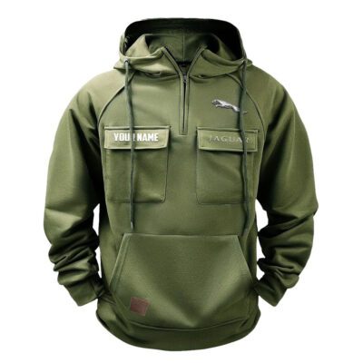 Jaguar Vintage Quarter Zip Hoodie Retro Hoodie LQZ1396 2 Jaguar Vintage Quarter Zip Hoodie Retro Hoodie LQZ1396 2