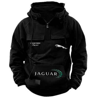 Jaguar Vintage Quarter Zip Hoodie Retro Hoodie LQZ1462 1 Jaguar Vintage Quarter Zip Hoodie Retro Hoodie LQZ1462 1