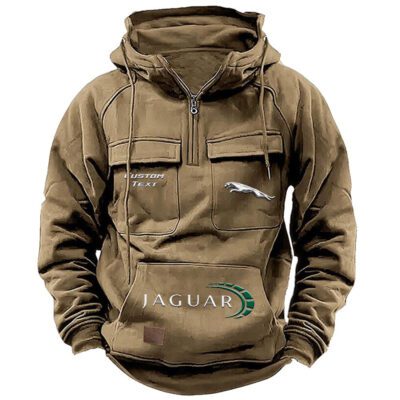 Jaguar Vintage Quarter Zip Hoodie Retro Hoodie LQZ1462 4 Jaguar Vintage Quarter Zip Hoodie Retro Hoodie LQZ1462 4