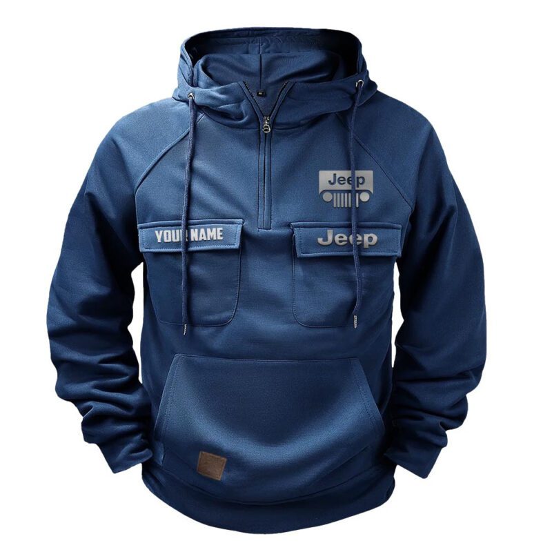 Jeep Vintage Quarter Zip Hoodie Retro Hoodie LQZ1003 1