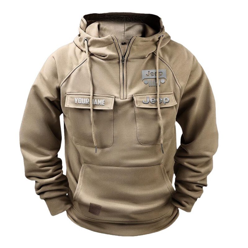 Jeep Vintage Quarter Zip Hoodie Retro Hoodie LQZ1003 3