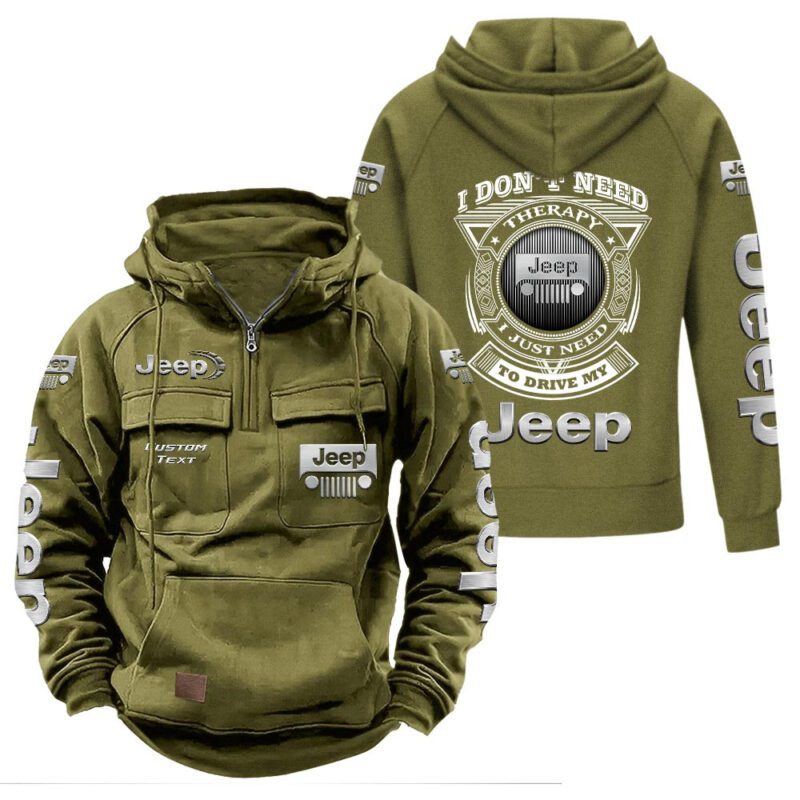 Jeep Vintage Quarter Zip Hoodie Retro Hoodie LQZ1241 3