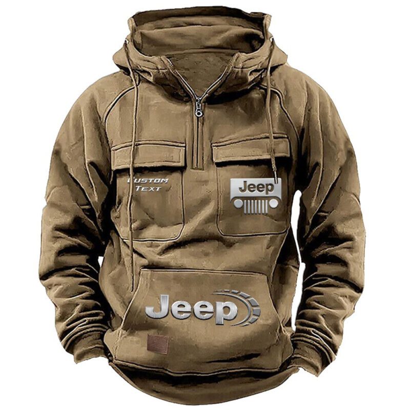 Jeep Vintage Quarter Zip Hoodie Retro Hoodie LQZ1500 4