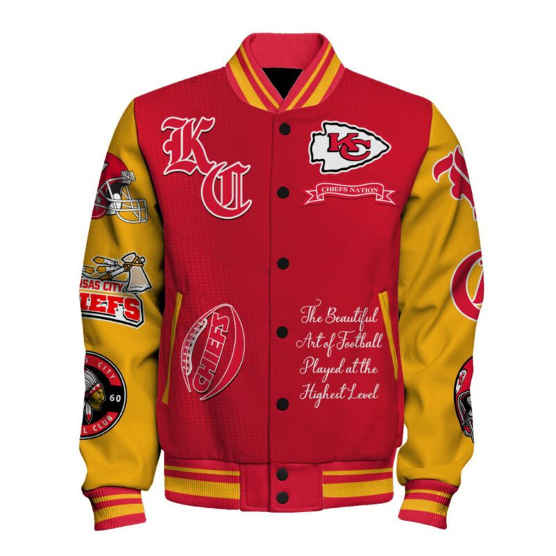 Kansas City Chiefs NFL Baseball Jacket For Fan CFB1223 1