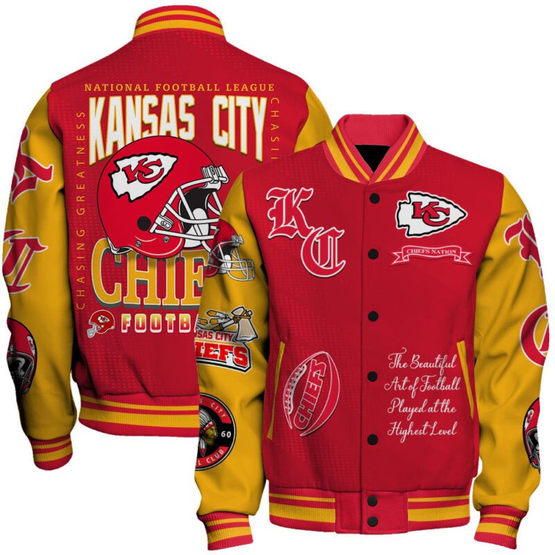 Kansas City Chiefs NFL Baseball Jacket For Fan CFB1223