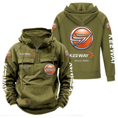Keeway Vintage Quarter Zip Hoodie Retro Hoodie LQZ1336 3 Keeway Vintage Quarter Zip Hoodie Retro Hoodie LQZ1336 3