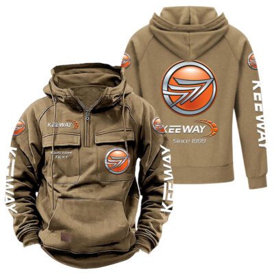 Keeway Vintage Quarter Zip Hoodie Retro Hoodie LQZ1336 4 Keeway Vintage Quarter Zip Hoodie Retro Hoodie LQZ1336 4