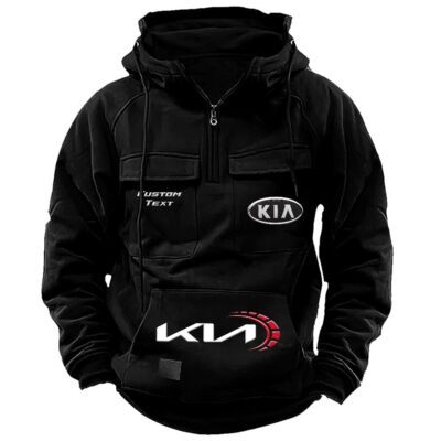 Kia Vintage Quarter Zip Hoodie Retro Hoodie LQZ1502 1 Kia Vintage Quarter Zip Hoodie Retro Hoodie LQZ1502 1