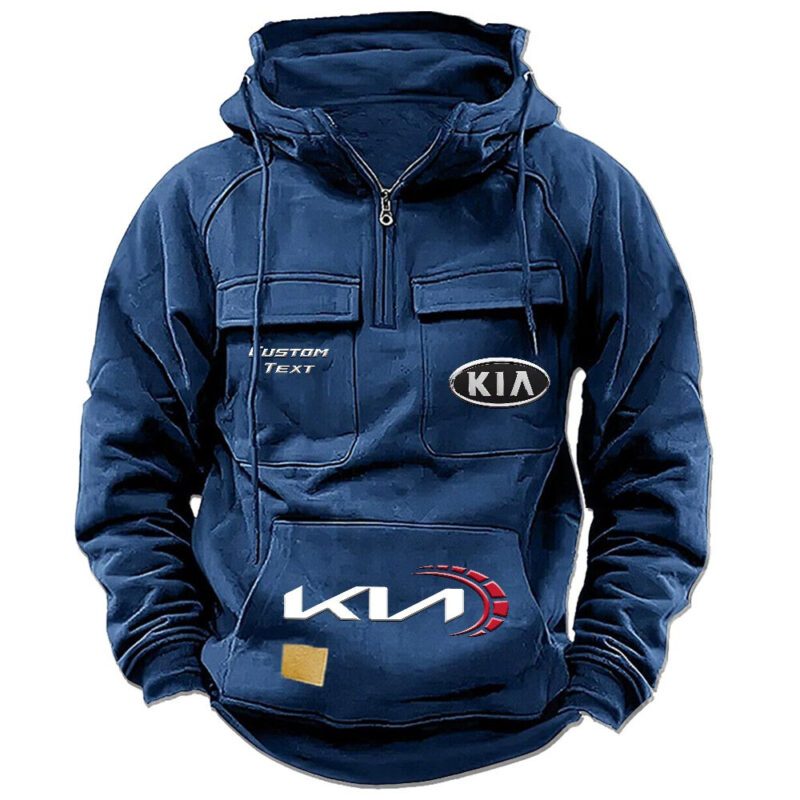 Kia Vintage Quarter Zip Hoodie Retro Hoodie LQZ1502 2