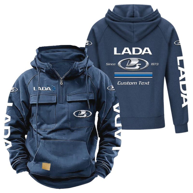 Lada Vintage Quarter Zip Hoodie Retro Hoodie LQZ1158 2