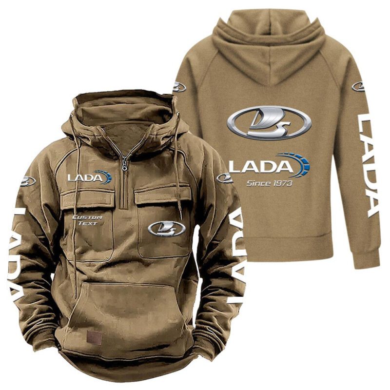 Lada Vintage Quarter Zip Hoodie Retro Hoodie LQZ1418 4