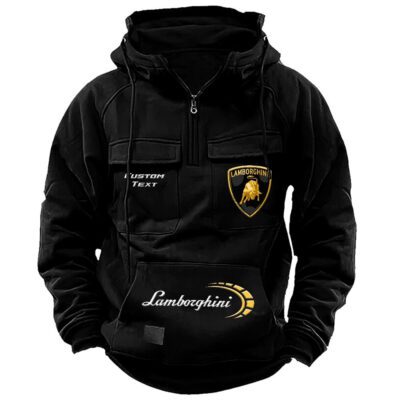 Lamborghini Vintage Quarter Zip Hoodie Retro Hoodie LQZ1475 1 Lamborghini Vintage Quarter Zip Hoodie Retro Hoodie LQZ1475 1