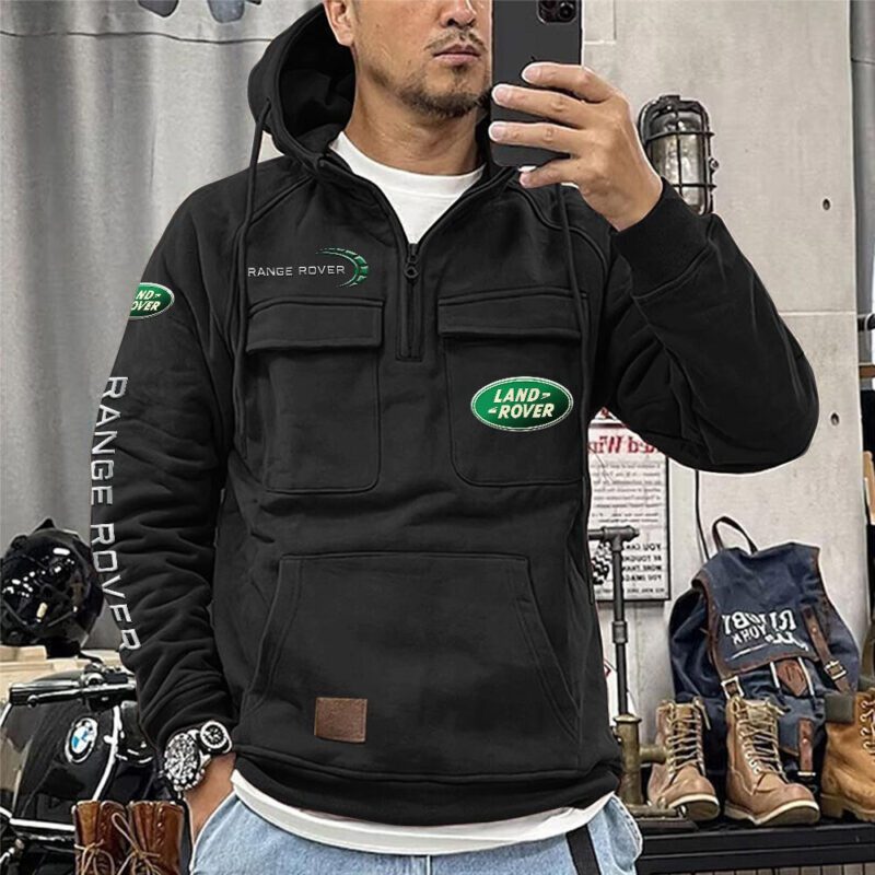 Land Rover Vintage Quarter Zip Hoodie Retro Hoodie LQZ1097 1