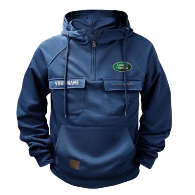Land-Rover Vintage Quarter Zip Hoodie Retro Hoodie LQZ1268 1 Land Rover Vintage Quarter Zip Hoodie Retro Hoodie LQZ1268 1