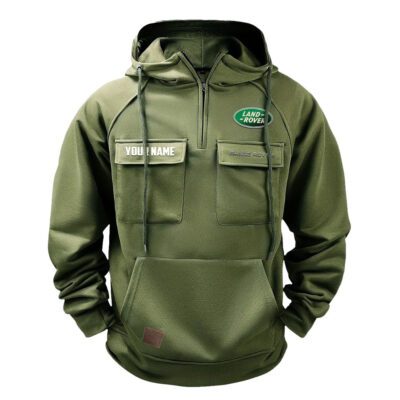 Land-Rover Vintage Quarter Zip Hoodie Retro Hoodie LQZ1268 2 Land Rover Vintage Quarter Zip Hoodie Retro Hoodie LQZ1268 2