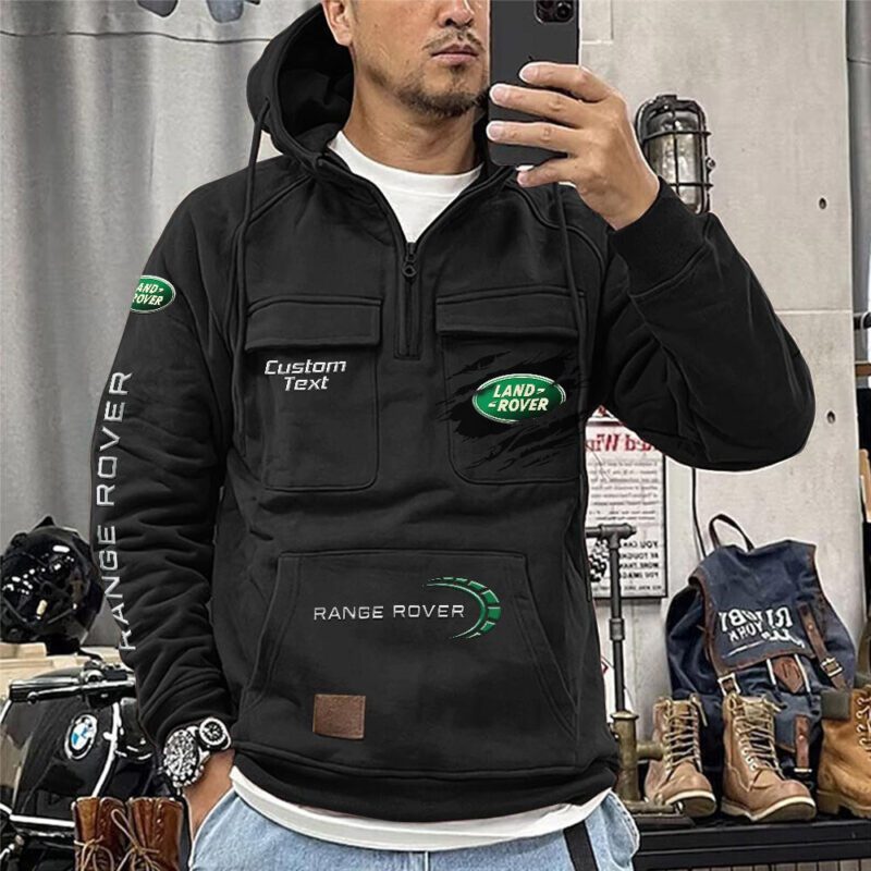 Land Rover Vintage Quarter Zip Hoodie Retro Hoodie LQZ1558 1