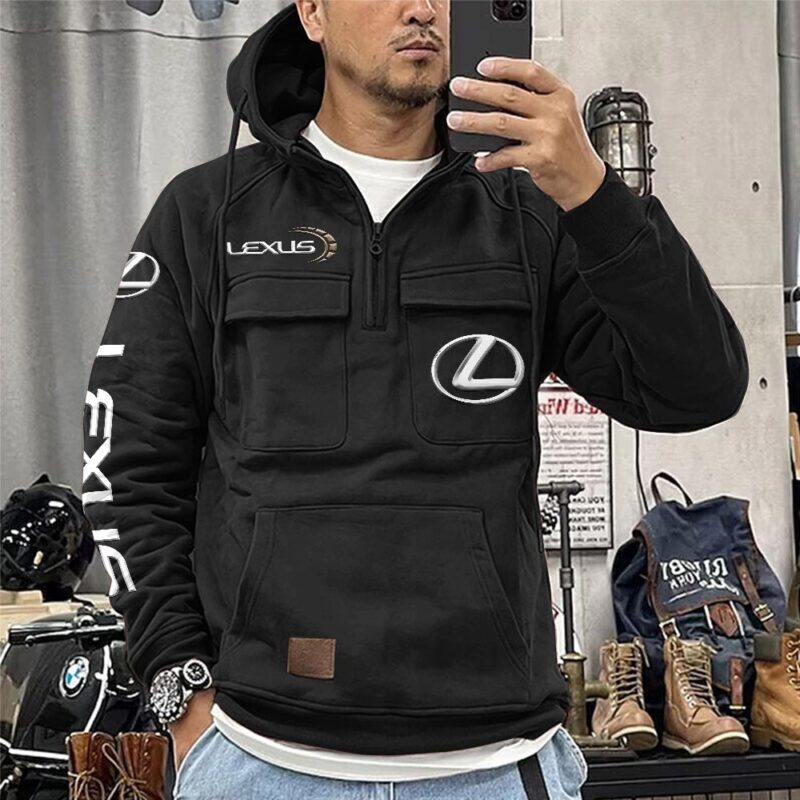 Lexus Vintage Quarter Zip Hoodie Retro Hoodie LQZ1119 1