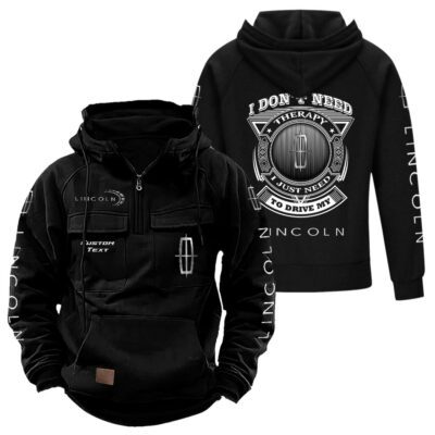 Lincoln Vintage Quarter Zip Hoodie Retro Hoodie LQZ1300