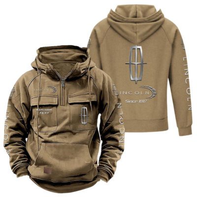 Lincoln Vintage Quarter Zip Hoodie Retro Hoodie LQZ1372 4 Lincoln Vintage Quarter Zip Hoodie Retro Hoodie LQZ1372 4