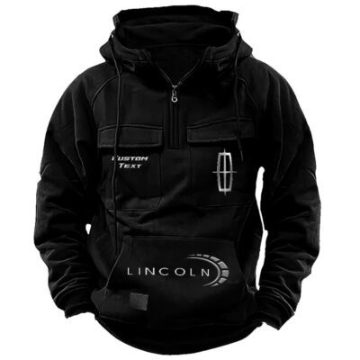 Lincoln Vintage Quarter Zip Hoodie Retro Hoodie LQZ1442 1 Lincoln Vintage Quarter Zip Hoodie Retro Hoodie LQZ1442 1