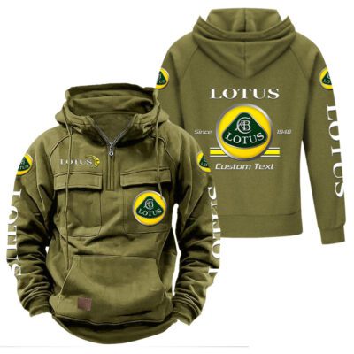 Lotus Vintage Quarter Zip Hoodie Retro Hoodie LQZ1116 3 Lotus Vintage Quarter Zip Hoodie Retro Hoodie LQZ1116 3