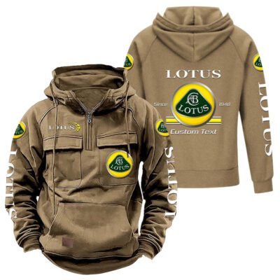 Lotus Vintage Quarter Zip Hoodie Retro Hoodie LQZ1116 4 Lotus Vintage Quarter Zip Hoodie Retro Hoodie LQZ1116 4