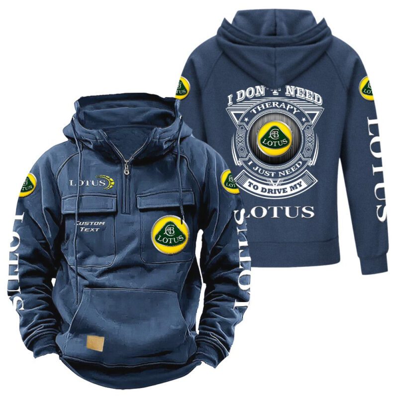 Lotus Vintage Quarter Zip Hoodie Retro Hoodie LQZ1262 2