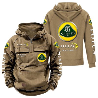 Lotus Vintage Quarter Zip Hoodie Retro Hoodie LQZ1370 4