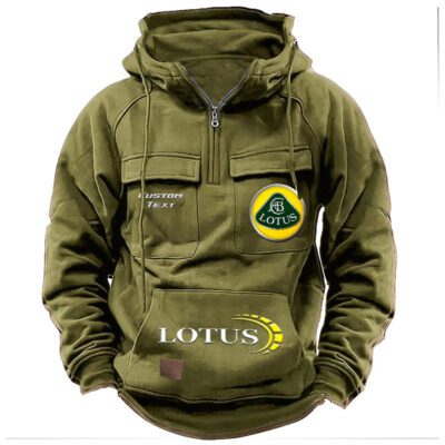 Lotus Vintage Quarter Zip Hoodie Retro Hoodie LQZ1516 3