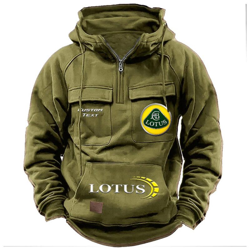 Lotus Vintage Quarter Zip Hoodie Retro Hoodie LQZ1516 3