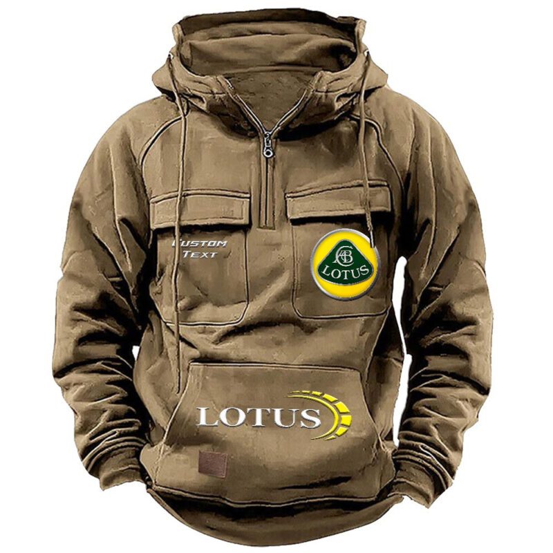 Lotus Vintage Quarter Zip Hoodie Retro Hoodie LQZ1516 4
