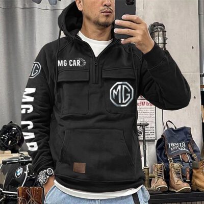 MG Vintage Quarter Zip Hoodie Retro Hoodie LQZ1090 1 MG Vintage Quarter Zip Hoodie Retro Hoodie LQZ1090 1