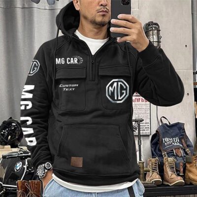 MG Vintage Quarter Zip Hoodie Retro Hoodie LQZ1238 1 MG Vintage Quarter Zip Hoodie Retro Hoodie LQZ1238 1