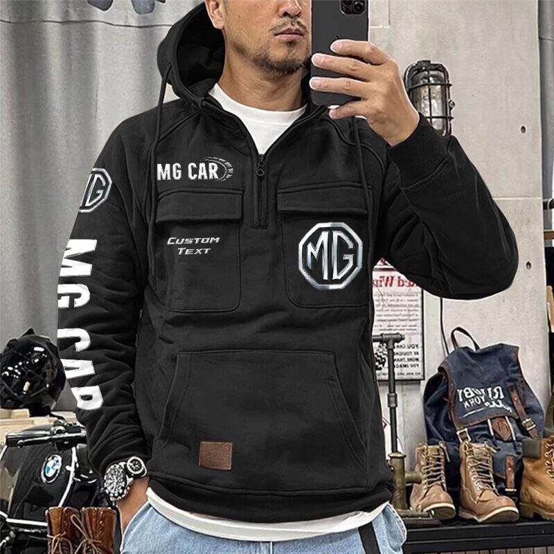 MG Vintage Quarter Zip Hoodie Retro Hoodie LQZ1238 1