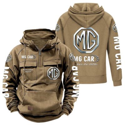 MG Vintage Quarter Zip Hoodie Retro Hoodie LQZ1358 4 MG Vintage Quarter Zip Hoodie Retro Hoodie LQZ1358 4
